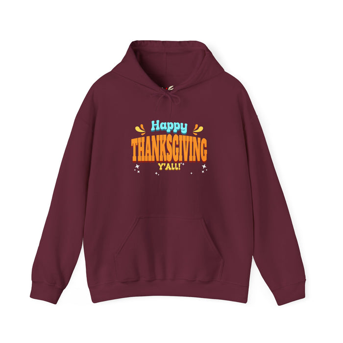 'Happy Thanksgiving Y'all' Unisex Heavy Blend™ Hooded Sweatshirt.