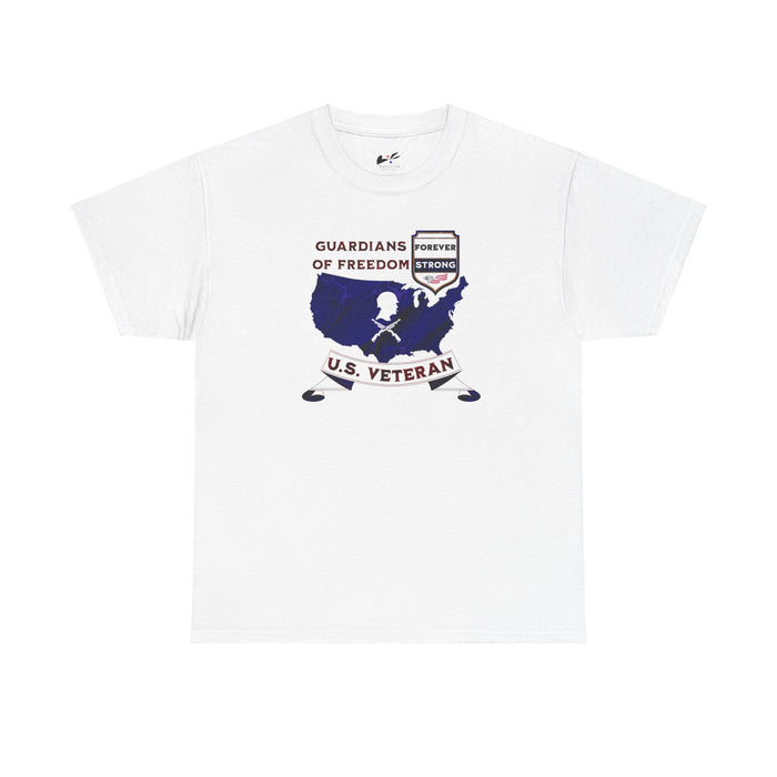 'Guardian Of Freedom, U.S. Veteran -Forever Strong-.' Unisex Cotton Tee.