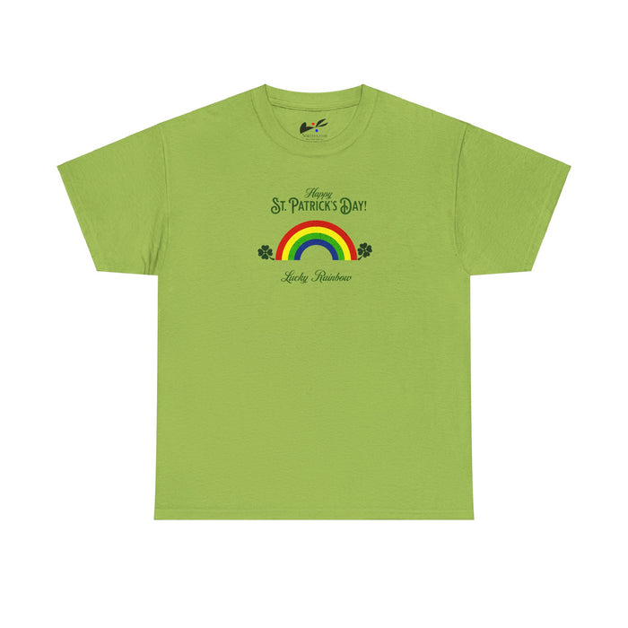'Happy St. Patrick's Day...Lucky Rainbow' Unisex Cotton Tee.
