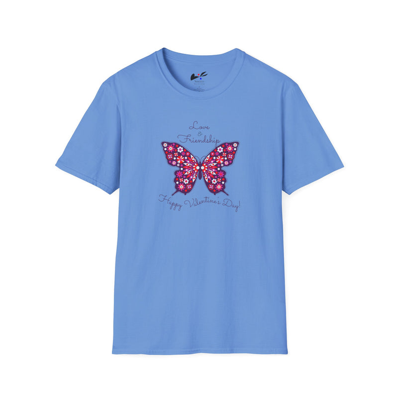 'Love & Friendship - Happy Valentine's Day!' Unisex Softstyle T-Shirt.