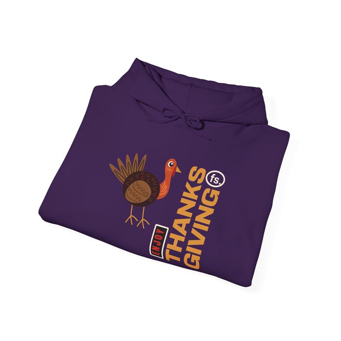 'Enjoy Thanks Giving fs.' Unisex Heavy Blend™ Hooded Sweatshirt.