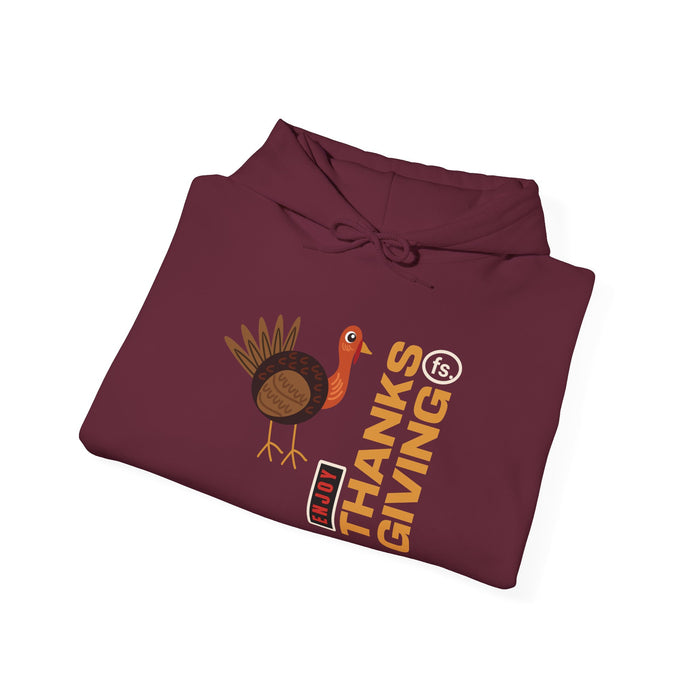 'Enjoy Thanks Giving fs.' Unisex Heavy Blend™ Hooded Sweatshirt.