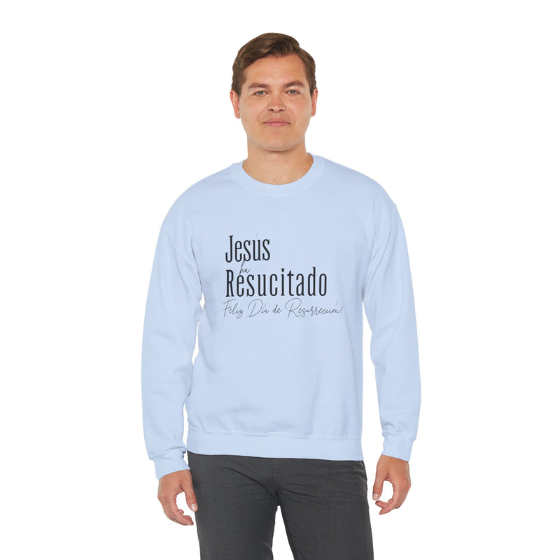 'Jesus ha Resucitado...Feliz Dia de Resurreccion!' Spanish Unisex Crewneck Sweatshirt - Perfect for Easter Celebrations