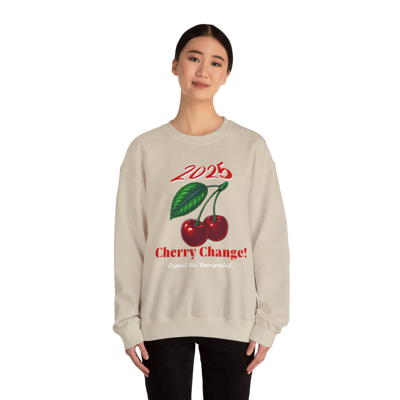 '2025 Cherry Change! Expect The Unexpected...' Unisex Heavy Blend™ Crewneck Sweatshirt.