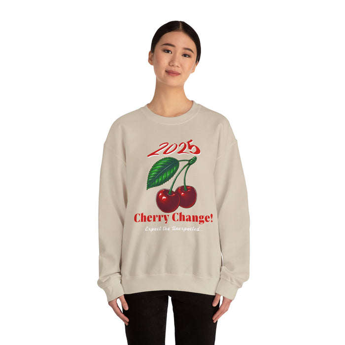 '2025 Cherry Change! Expect The Unexpected...' Unisex Heavy Blend™ Crewneck Sweatshirt.