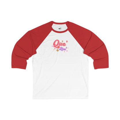 'Que Rico!' Women's  3\4 Sleeve Baseball Tee.