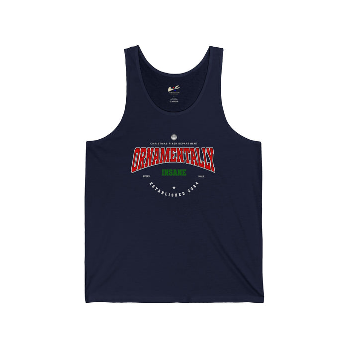 'Ornamentally Insane -Established 2024-' Unisex Jersey Tank.