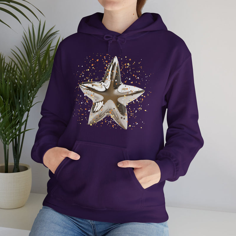 'Christmas Star image-Unisex Heavy Blend™ Hooded Sweatshirt.
