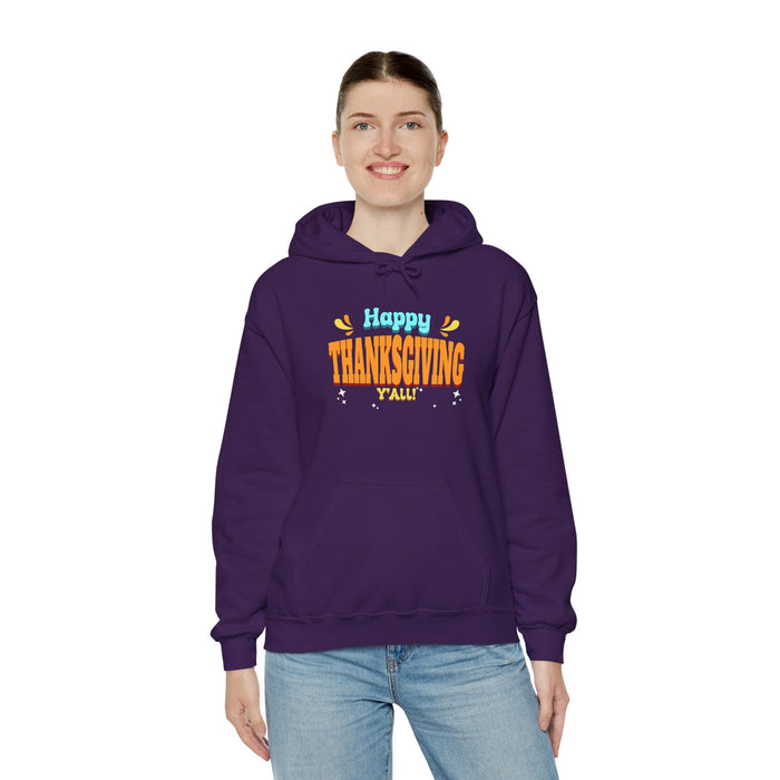 'Happy Thanksgiving Y'all' Unisex Heavy Blend™ Hooded Sweatshirt.