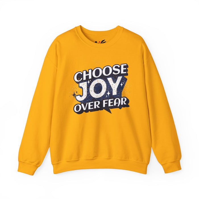 'Choose Joy Over Fear' Unisex Crewneck Sweatshirt - Inspirational Cozy Apparel
