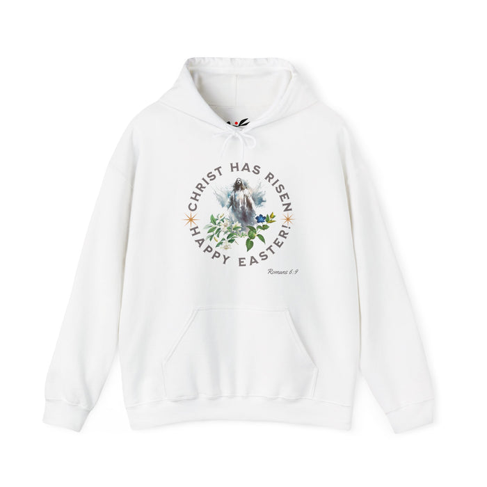 ' "Christ Has Risen"...Happy Easter!' Romans 6:9 Happy Easter Unisex Heavy Blend™ Hooded Sweatshirt.
