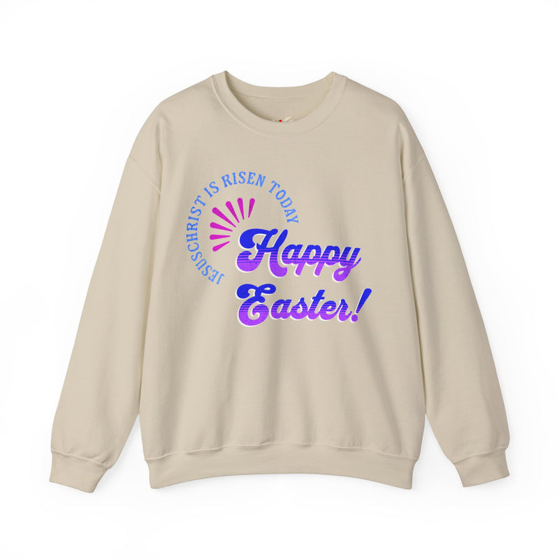 'JesusChrist is risen today...Happy Easter!' Crewneck Sweatshirt - Unisex Heavy Blend with Inspirational Design