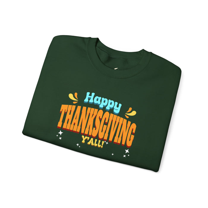 'Happy Thanksgiving, Y'all' Unisex Heavy Blend™ Crewneck Sweatshirt.