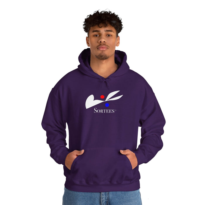 'Sortees' Unisex Heavy Blend™ Hooded Sweatshirt. (white version)