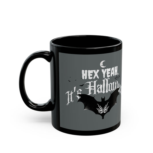 'Hex Yeah, It's Halloween' Black Mug (11oz).