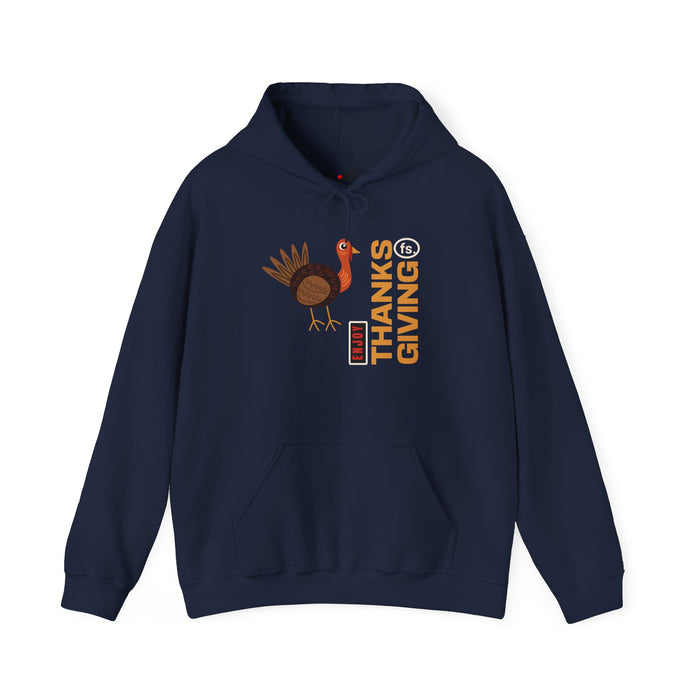 'Enjoy Thanks Giving fs.' Unisex Heavy Blend™ Hooded Sweatshirt.