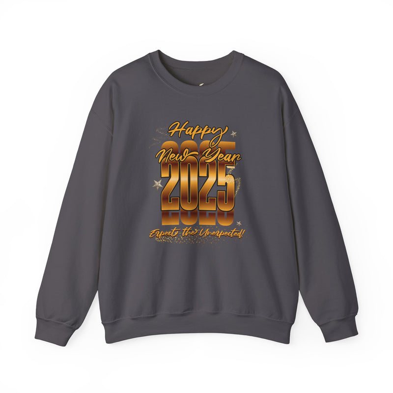 'Happy New Year's 2025, Expect the Unexpected' Sweatshirts Unisex Heavy Blend™ Crewneck Sweatshirt.