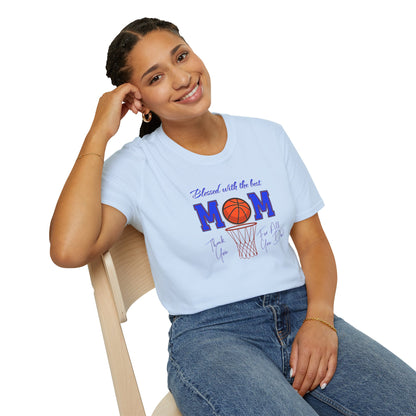 'Blessed with The Best Mom, Thank You For All You Do! Unisex Softstyle T-Shirt.