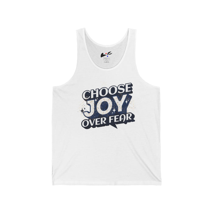 'Choose Joy Over Fear' Unisex Jersey Tank - Positive Message Top