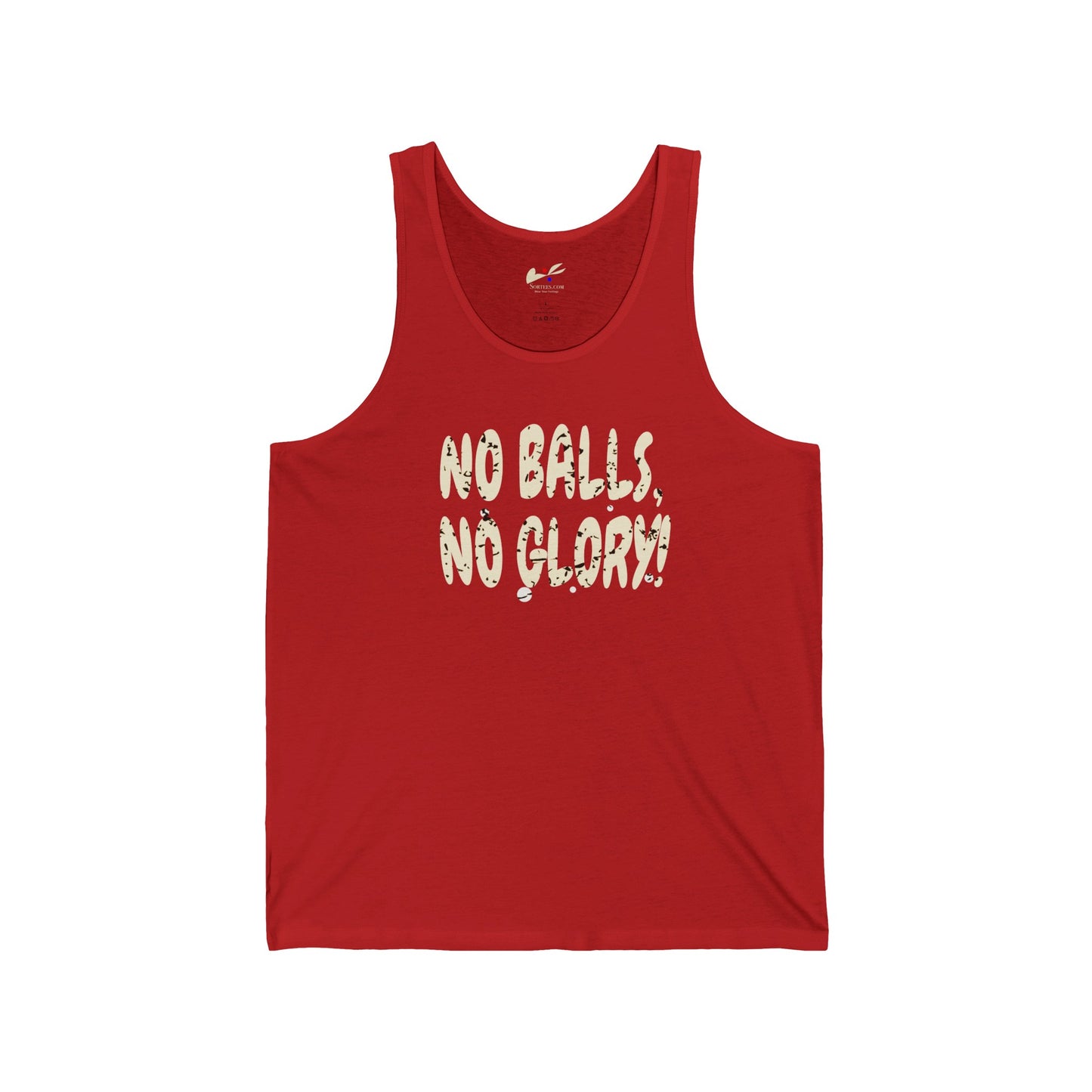 'No Balls, No Glory!' Unisex Jersey Tank.