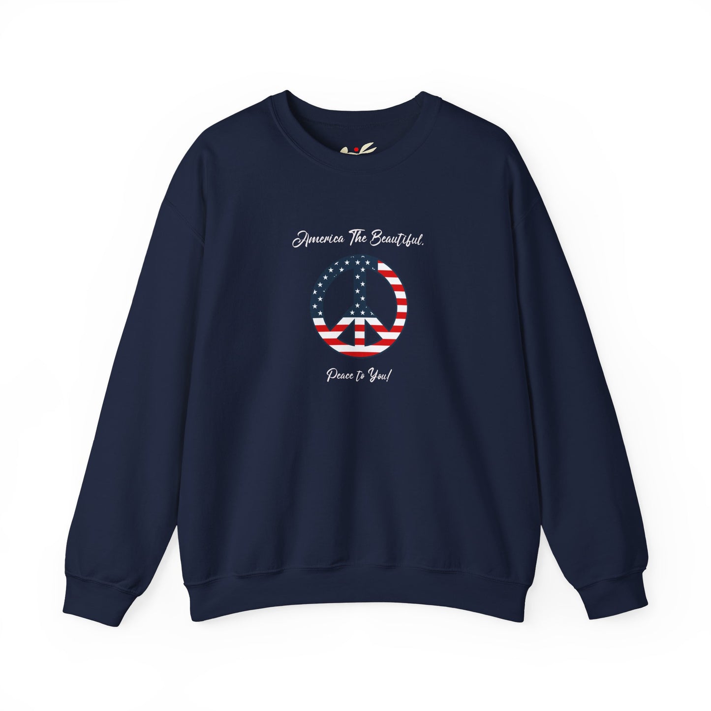 'America The Beautiful...Peace To You!' Unisex Heavy Blend™ Crewneck Sweatshirt.