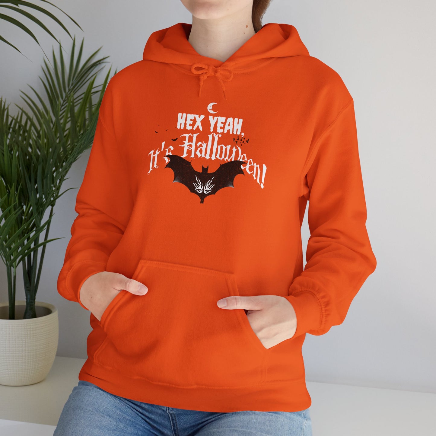 'Hex Yeah, It's Halloween!' Unisex Heavy Blend™ Hooded Sweatshirt.