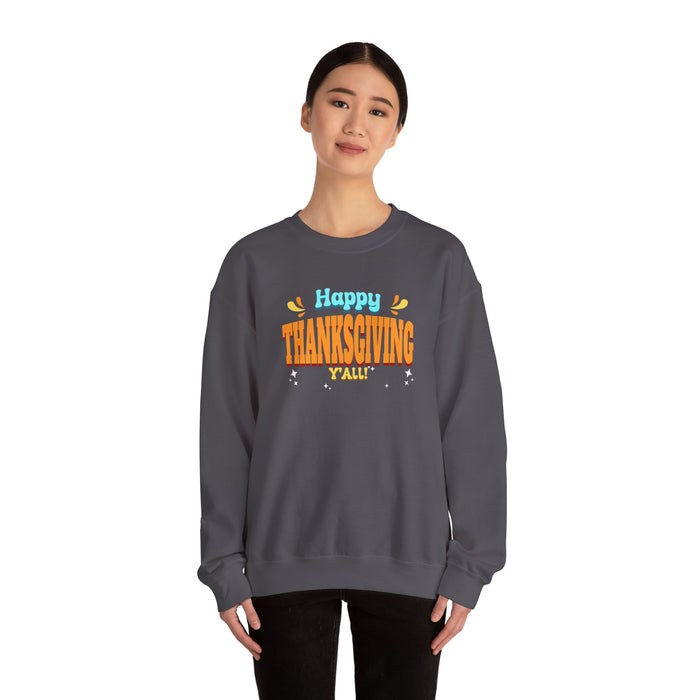 'Happy Thanksgiving, Y'all' Unisex Heavy Blend™ Crewneck Sweatshirt.