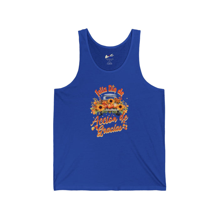 'Feliz Dia de Accion de Gracias' Unisex Jersey Tank.