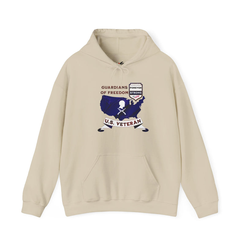 'Guardian Of Freedom, U.S. Soldier -Forever Strong-'. Unisex Heavy Blend™ Hooded Sweatshirt.