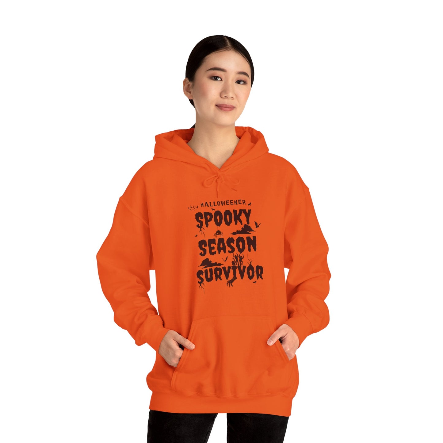 "Spooky Season Survivor"  Unisex Heavy Blend™ Hooded Sweatshirt.