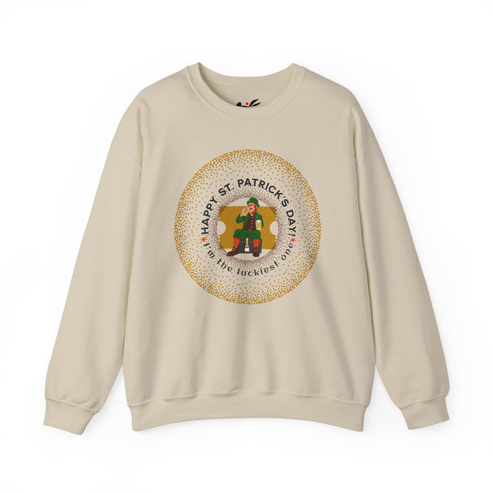 Happy St. Patrick's Day! I am the Luckiest One! Unisex Heavy Blend™ Crewneck Sweatshirt.