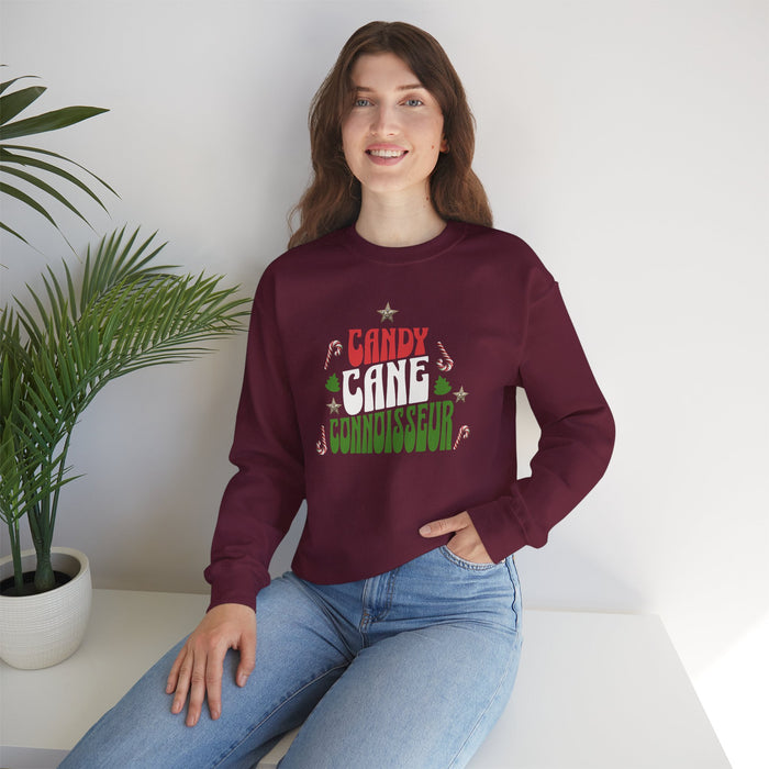 'Candy Cane Conneisseur' Unisex Heavy Blend™ Crewneck Sweatshirt.