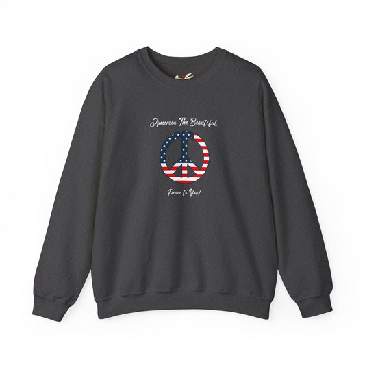 'America The Beautiful...Peace To You!' Unisex Heavy Blend™ Crewneck Sweatshirt.