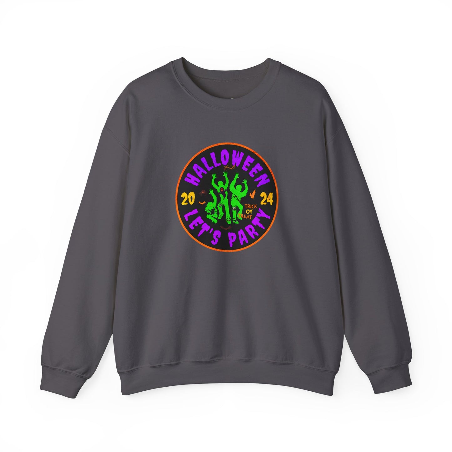 'Halloween 2024-Let's Party' Unisex Heavy Blend™ Crewneck Sweatshirt.