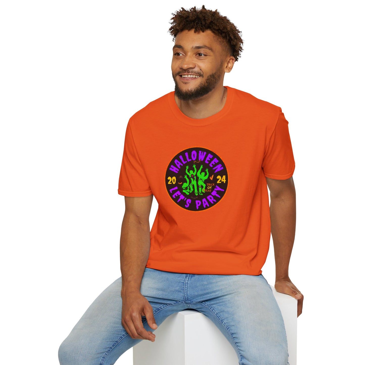 'Halloween 2024-Let's Party' Unisex Softstyle T-Shirt.