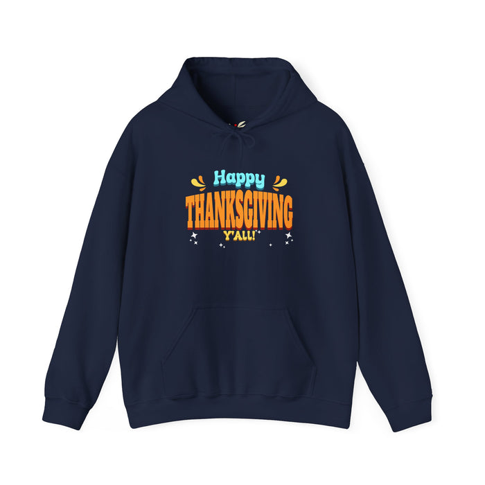 'Happy Thanksgiving Y'all' Unisex Heavy Blend™ Hooded Sweatshirt.