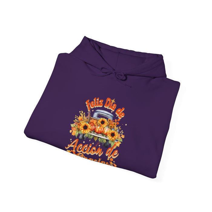'Feliz  Dia de Accion de Gracias' Unisex Heavy Blend™ Hooded Sweatshirt.