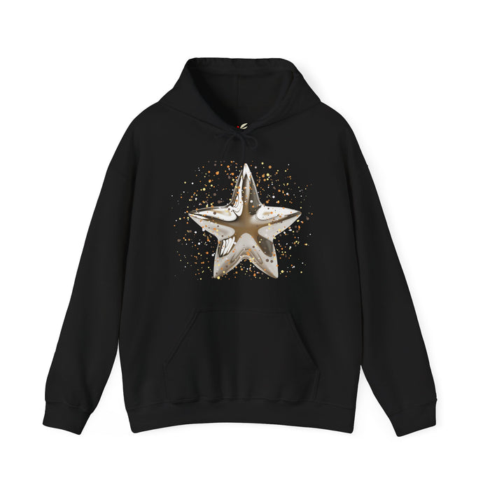 'Christmas Star image-Unisex Heavy Blend™ Hooded Sweatshirt.