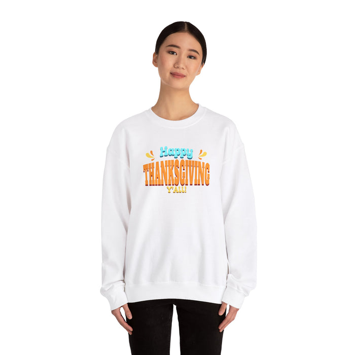 'Happy Thanksgiving, Y'all' Unisex Heavy Blend™ Crewneck Sweatshirt.