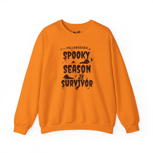 'Spooky Season Survivor' Unisex Heavy Blend™ Crewneck Sweatshirt.