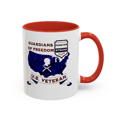 'Guardians Of Freedom, U.S. Veteran -Forever Strong-' Accent Coffee Mug, 11oz.