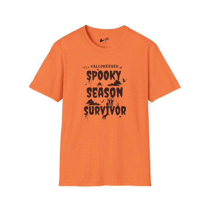 "Spooky Season Survivor' Unisex Softstyle T-Shirt.