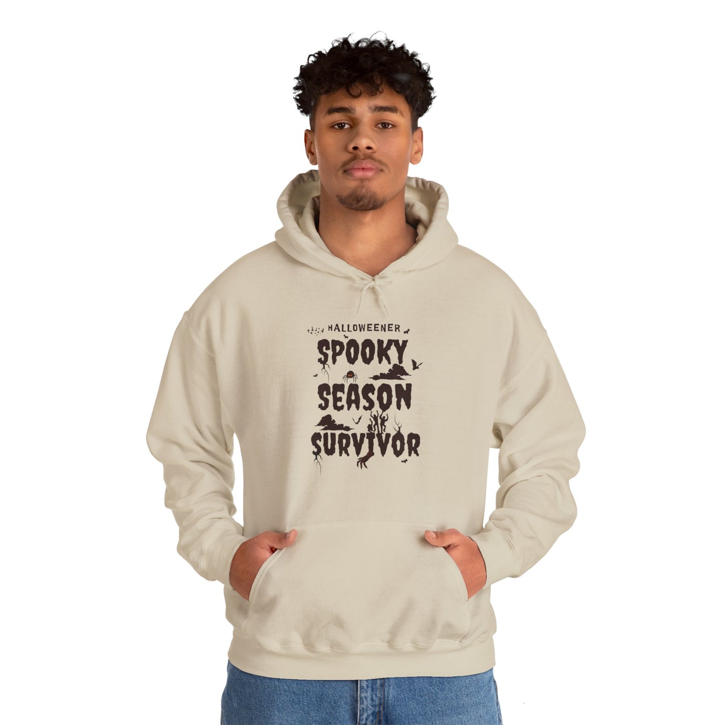 "Spooky Season Survivor"  Unisex Heavy Blend™ Hooded Sweatshirt.