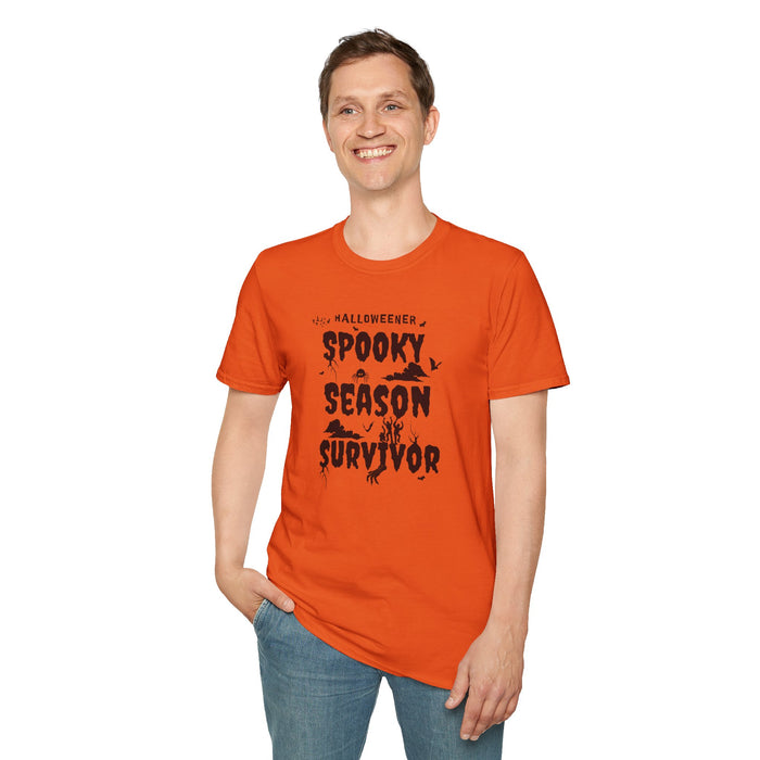 "Spooky Season Survivor' Unisex Softstyle T-Shirt.