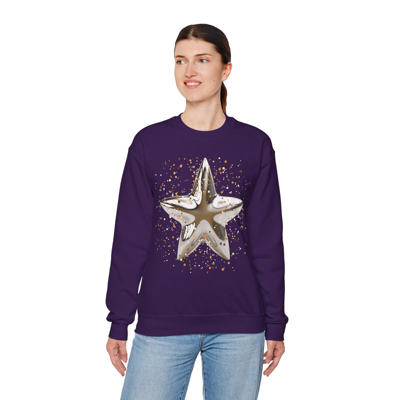 'Christmas Star Image-Unisex Heavy Blend™ Crewneck Sweatshirt.