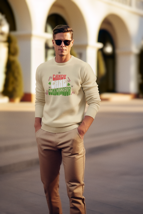 'Candy Cane Conneisseur' Unisex Heavy Blend™ Crewneck Sweatshirt.