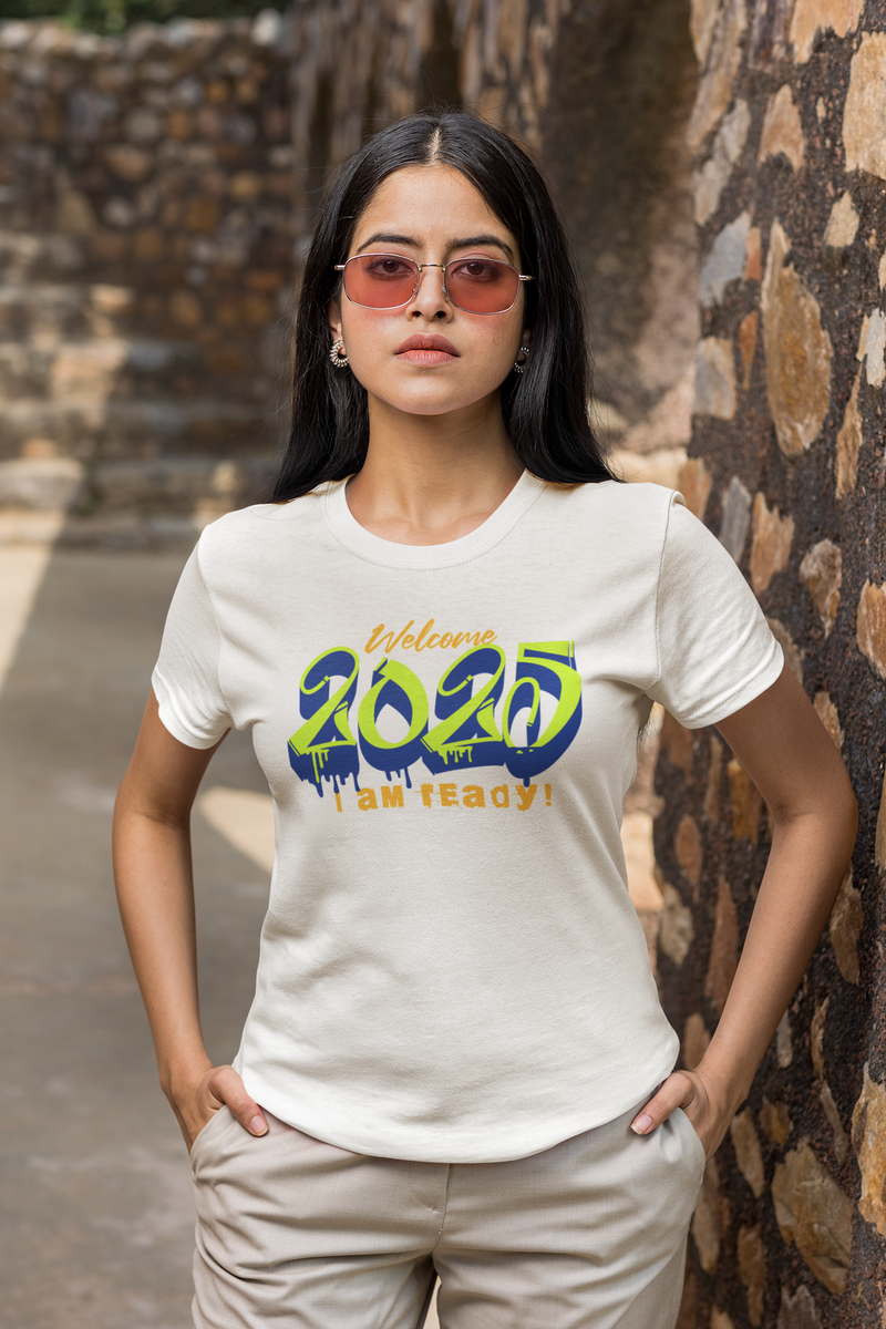 'Welcome 2025, I Am Ready' Unisex Heavy Cotton Tee.