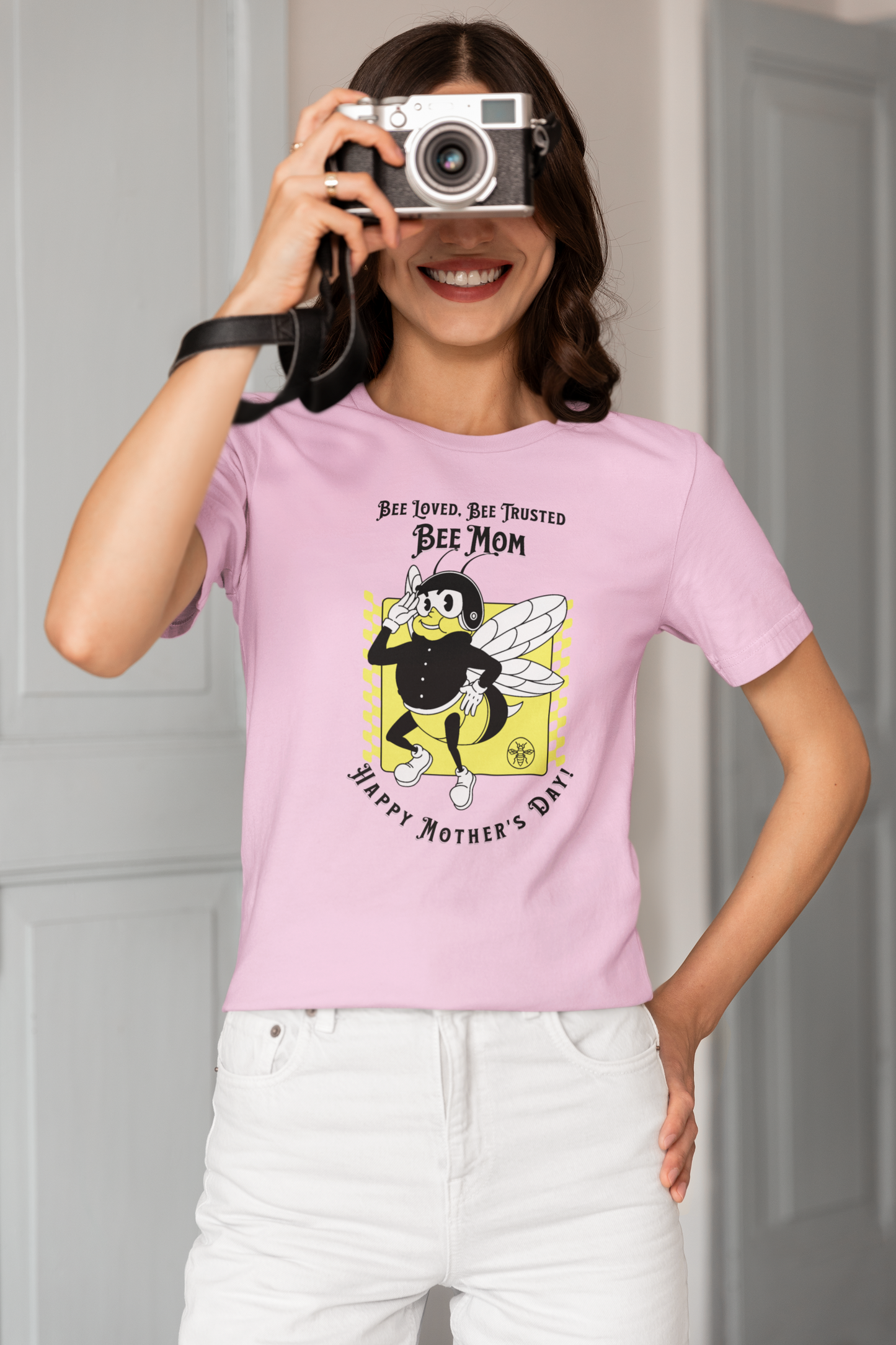 'Bee Loved, Bee Trusted, Bee Mom..Happy Mother's Day!' Unisex Ultra Cotton Tee.