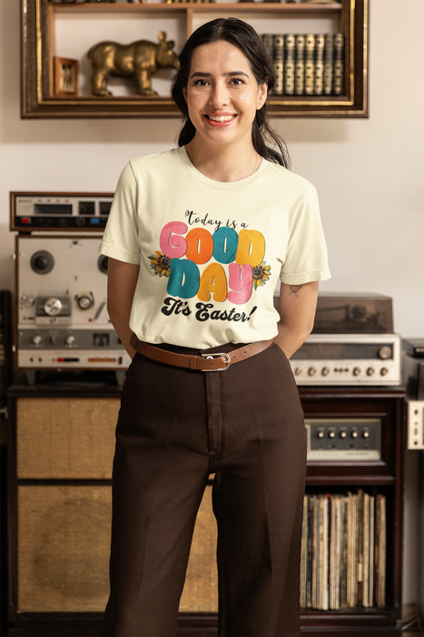 'Today is a Good Day, It's Easter!' Unisex Softstyle T-Shirt | Celebrate Spring in Comfort