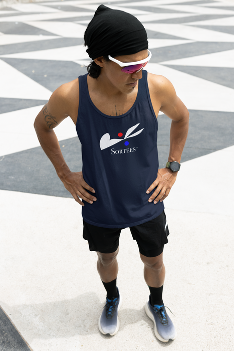 'Sortees' Unisex Jersey Tank (white version)